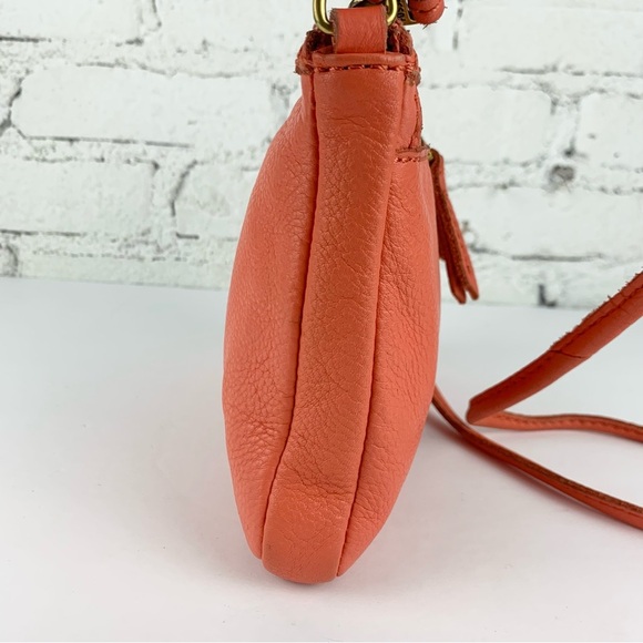 Fossil Erin Small Zip Top Watermelon Pink Crossbody Purse - Picture 7 of 14